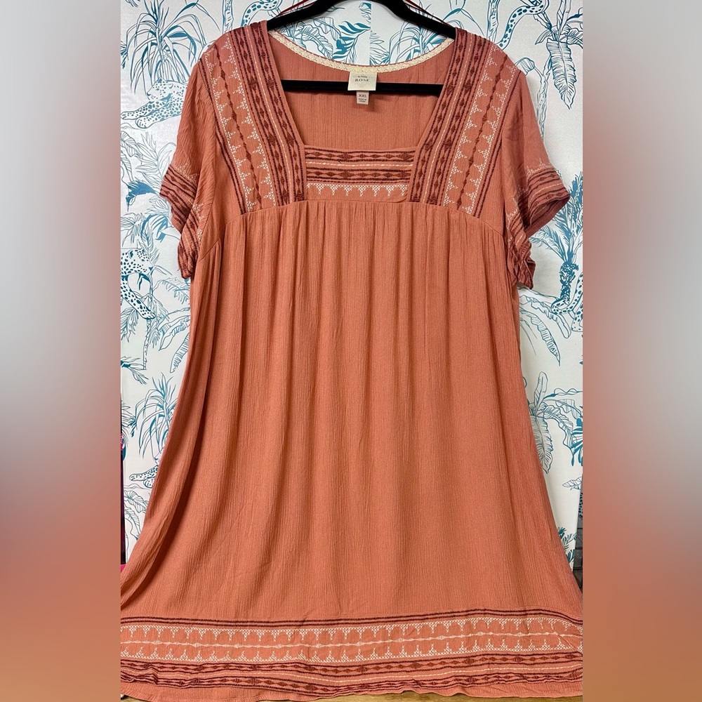 Knox Rose Terracotta Embroidered Tunic
